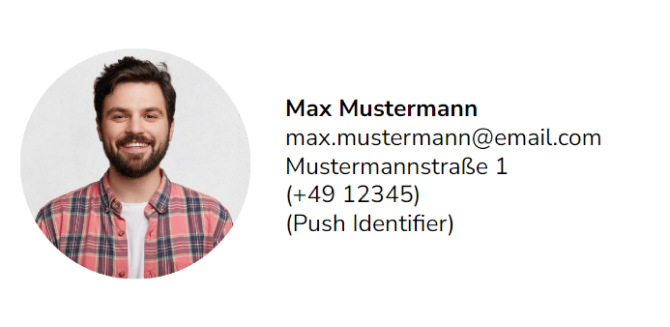 Print mailing example — customer data record